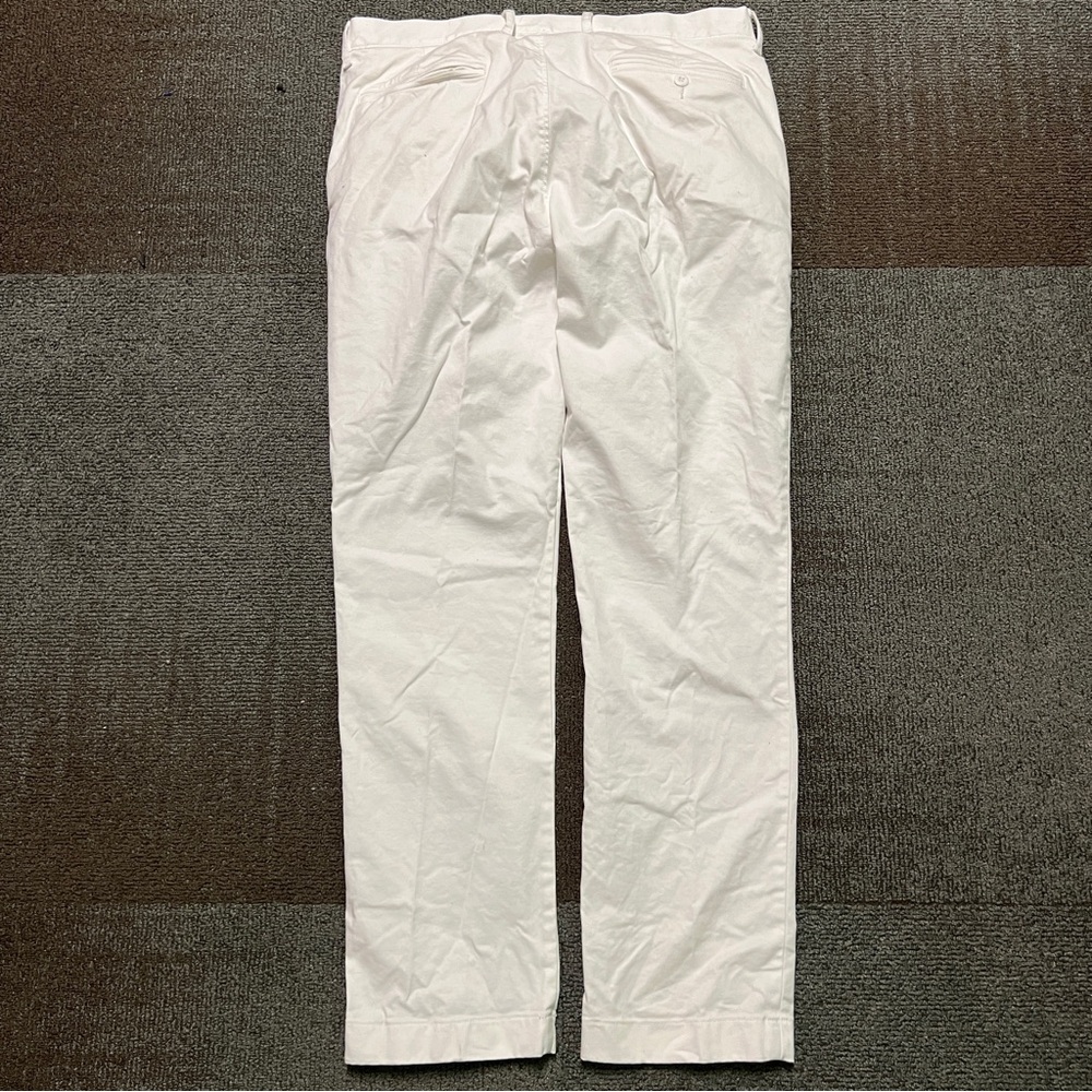J Crew Pants Mens 34x29 White Oarsman Chino 484 Slim Fit Stretch Preppy Twill - Picture 7 of 12